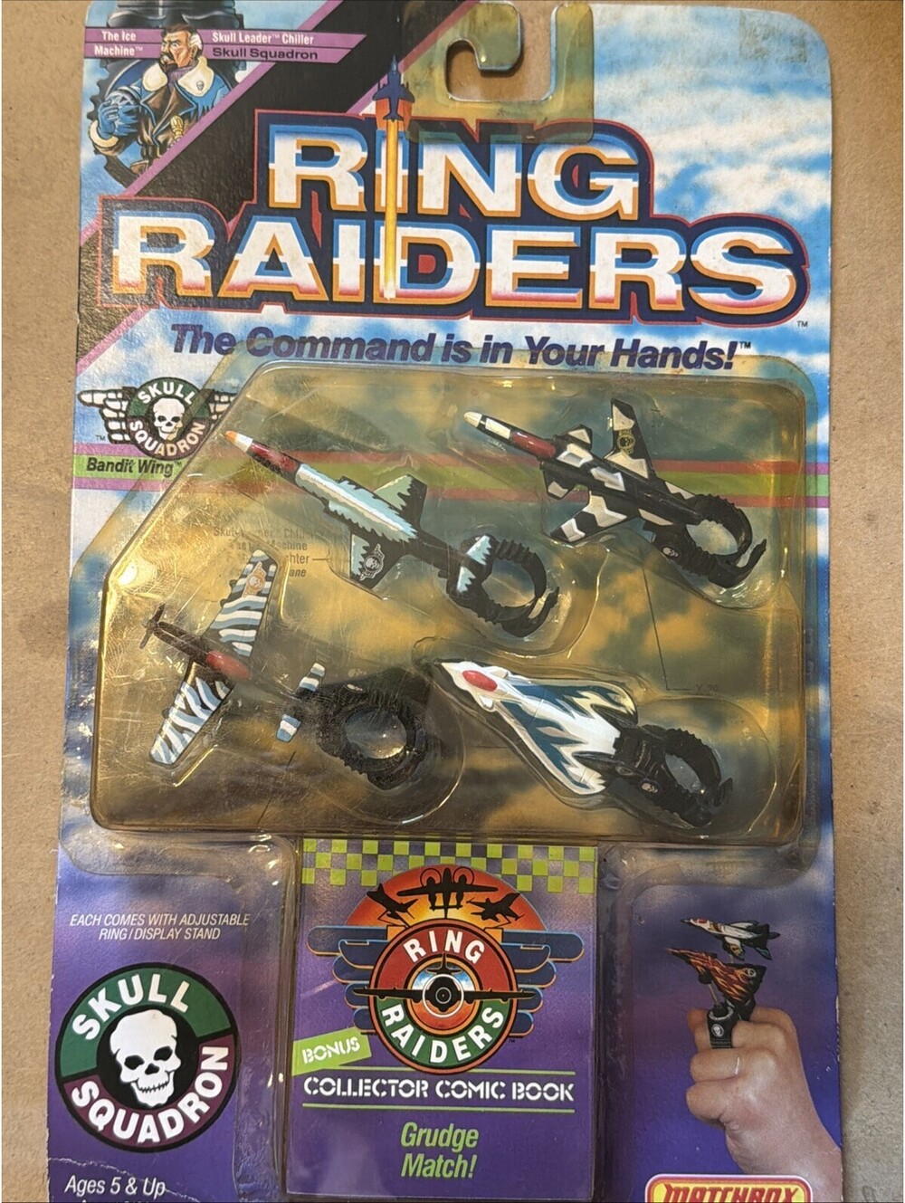 Matchbox Ring Raiders Skull Squadron Grudge Match Bandit Wing 4 PACK 1988 Sealed